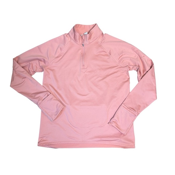 Athleta whistler 1/2 zip conch pink pullover jacket size medium 466433 running - Picture 2 of 9